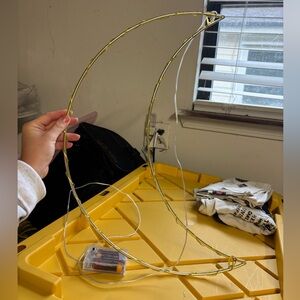 Gold moon light up wall decor